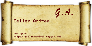 Geller Andrea névjegykártya