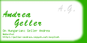 andrea geller business card